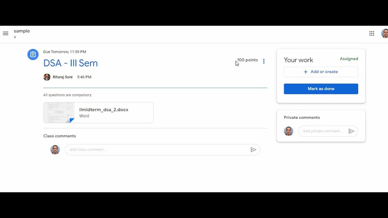 How to attempt assignment on Google Classroom