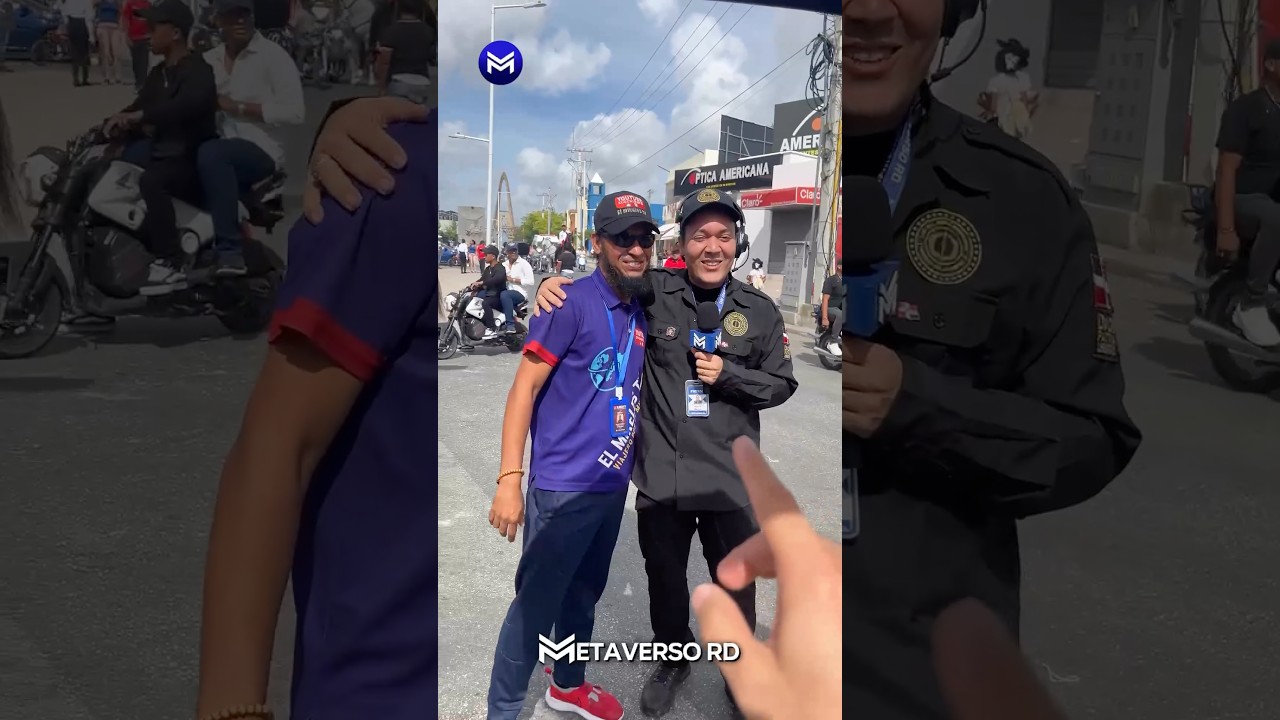 MIKELE SORPRENDE A METAVERSO EN PLENA GRABACI&Oacute;N #rd #invasion #luisabinader #marcha #aod #dominicano