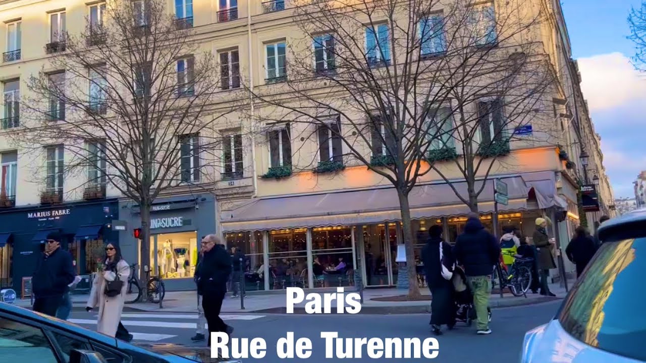Paris city walks   Rue de Turenne   Paris,France 4K