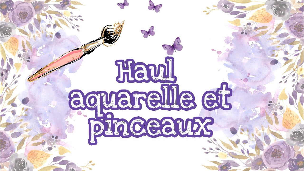 Haul aquarelle et pinceaux. coloriage pour adulte.