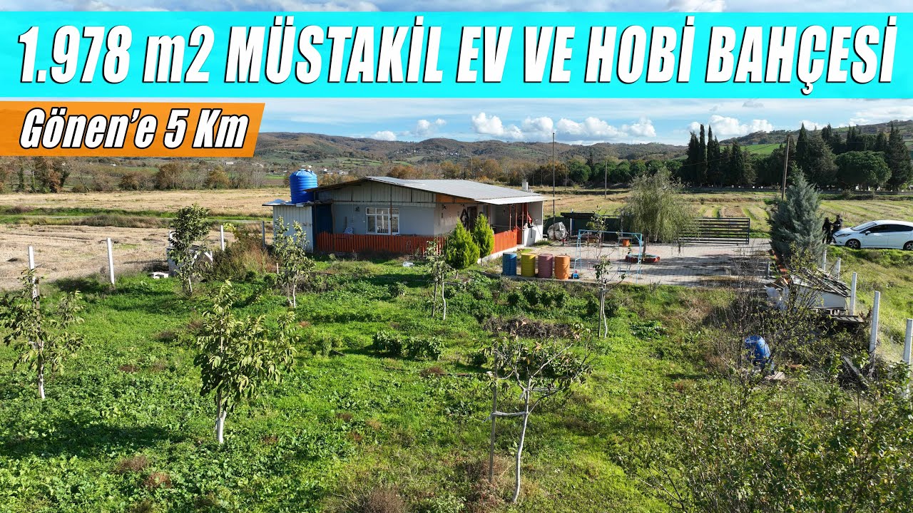 2066- T&uuml;t&uuml;nc&uuml;'de 1.978 m2 M&uuml;stakil Ev Ve Hobi Bah&ccedil;esi / G&ouml;nen'e 5 Km