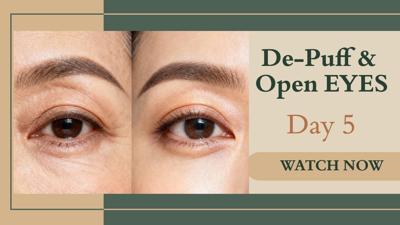 Upper Eyelid Lift & Eye De-Puff Massage | Face De-Puff Marathon Day 5