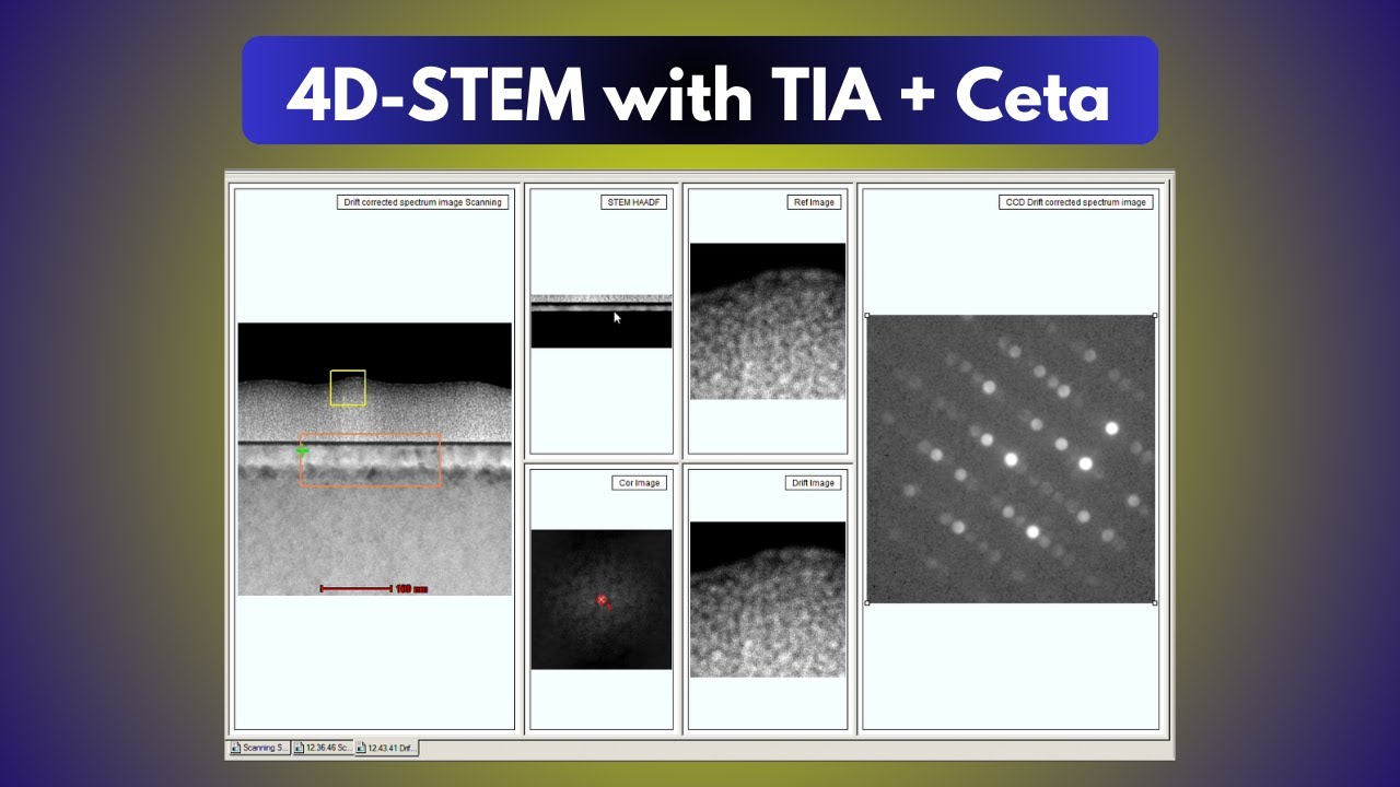FEI Themis Z S/TEM: 4D-STEM using TIA and Ceta CMOS camera