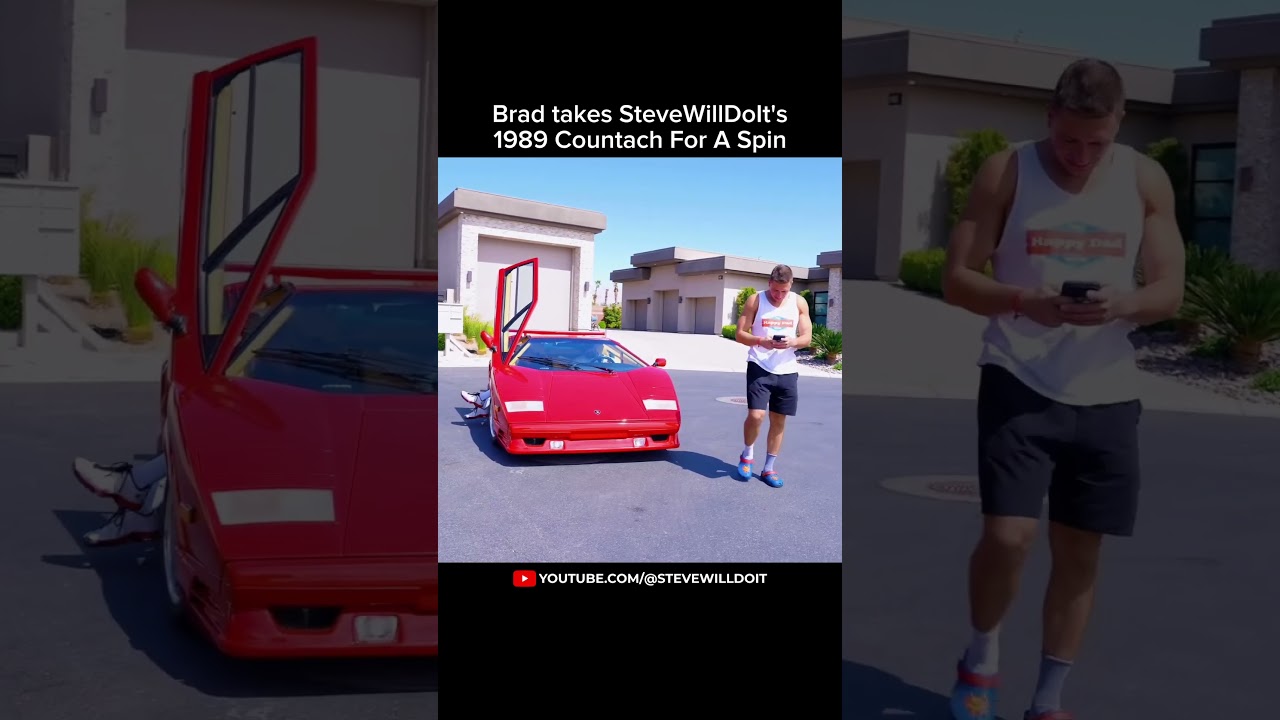 Hyundai Countach 1989 года Стива из фильма &laquo;Тупой и ещё тупее&raquo; 😳 | @SteveWillDoIt #stevewilldoit