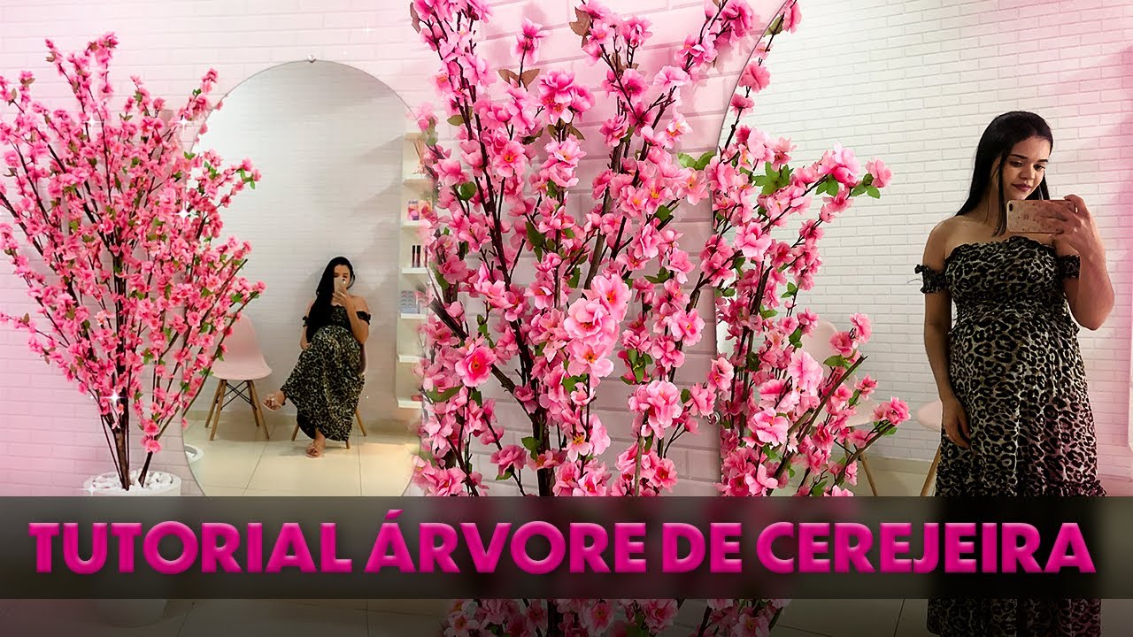 Como fazer árvore de Cerejeira [Decorando a Loja]