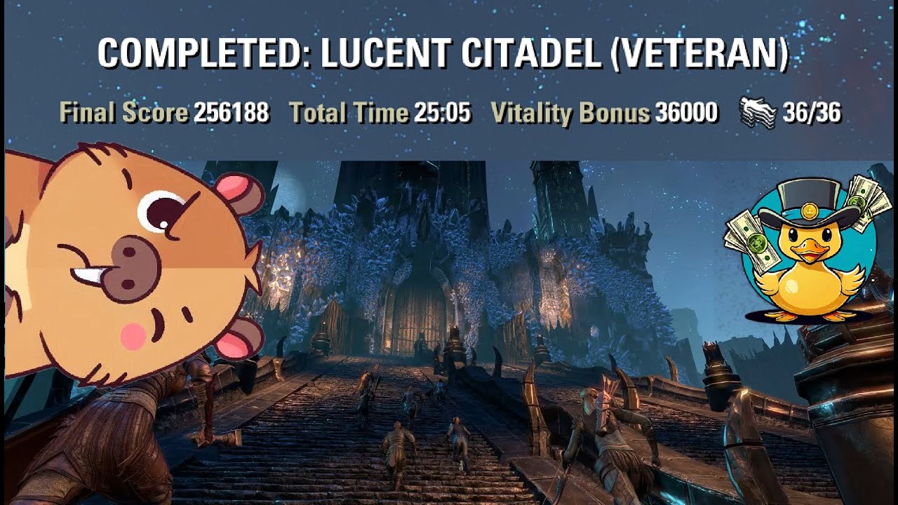 (ESO U45 Fallen Banners) vLC HM (Unstoppable) [25:05 256188] ft. Golden Ducks. Arcanist DD POV