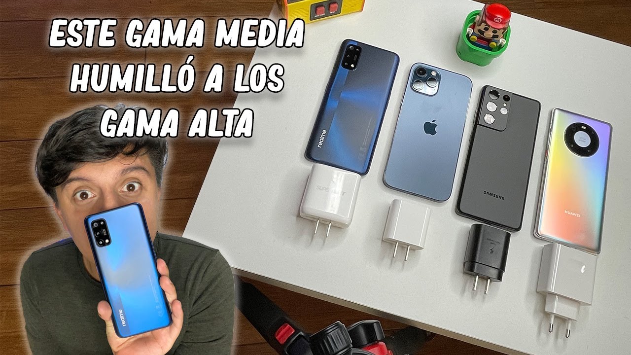 iPhone 12 Pro Max vs Galaxy S21 Ultra vs Huawei Mate 40 Pro vs Realme 7 Pro: Carga rápida