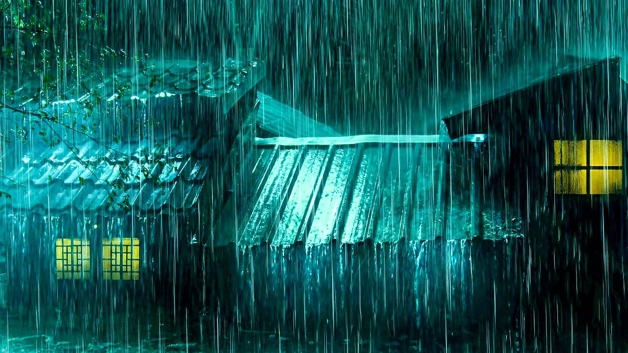 Melt Away Stress Fast | Heavy Rainstorm on Metal Roof | Deep Sleep in Minutes
