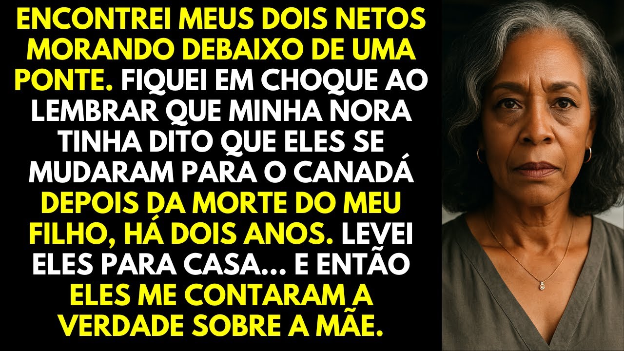 Anos depois da morte do meu filho, encontrei meus netos debaixo de uma ponte. Isso nem foi o pior!