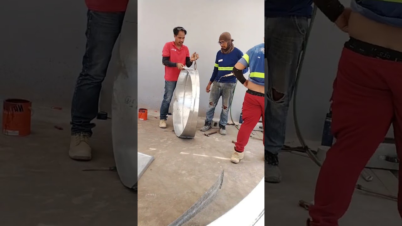 Assemble round duct elbow fittings...