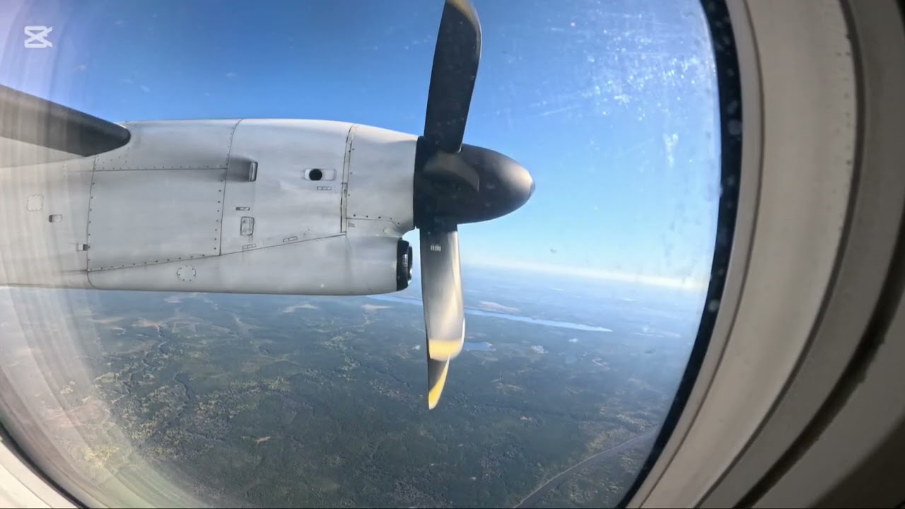 Dash 8-Q400 Startup taxi and takeoff