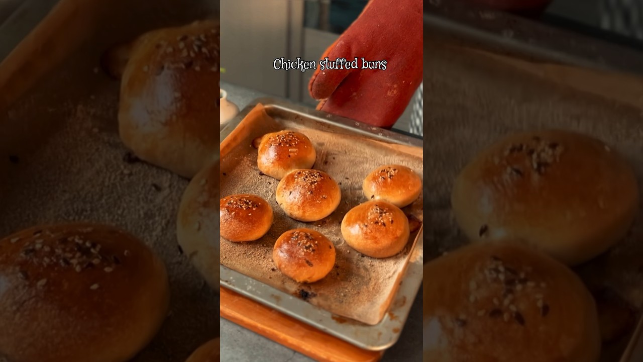 Try these delicious and soft chicken buns #shorts