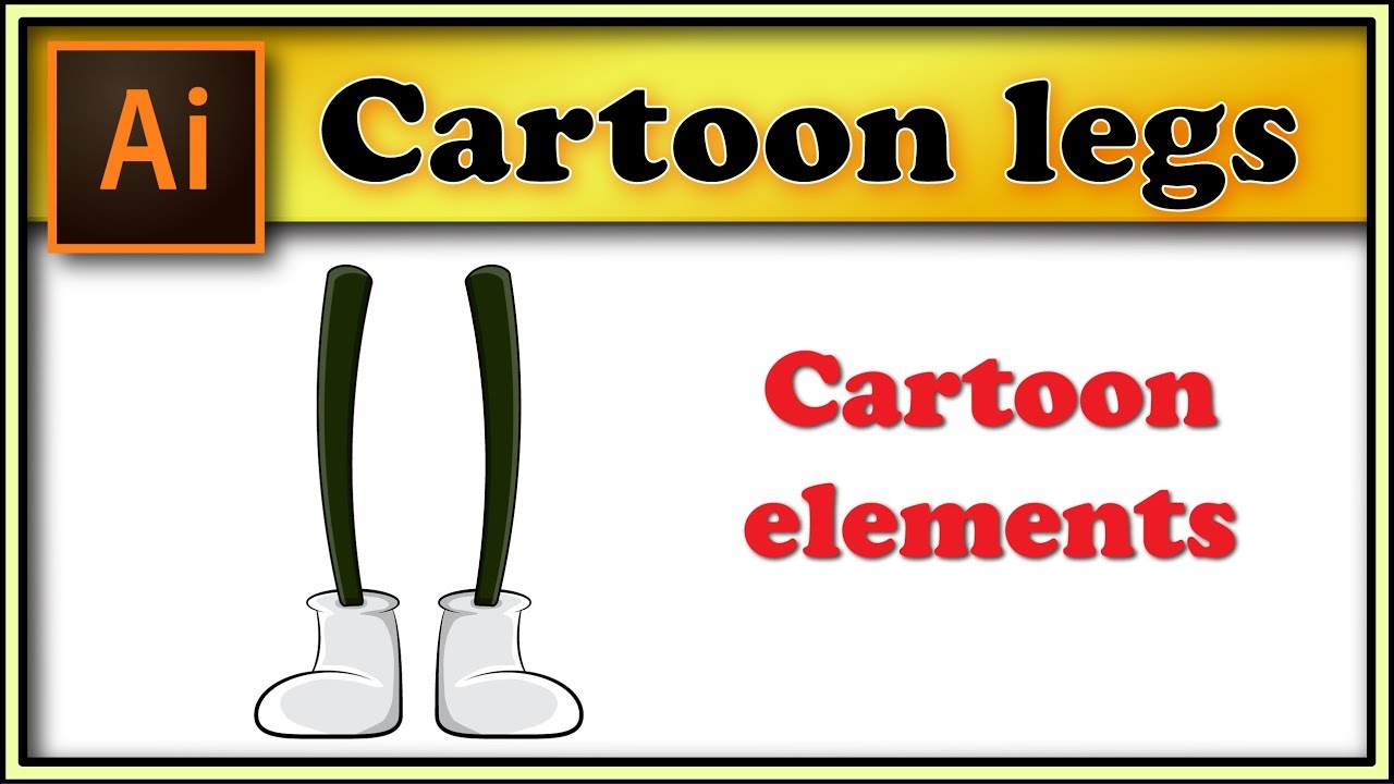 👣👣👣Cartoon legs - Adobe Illustrator tutorial