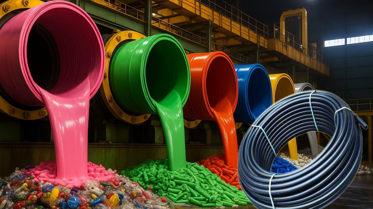 How Quality PVC Pipes Are made Through Plastic Scrap Recycling | Amazing Plastic Recycling Process