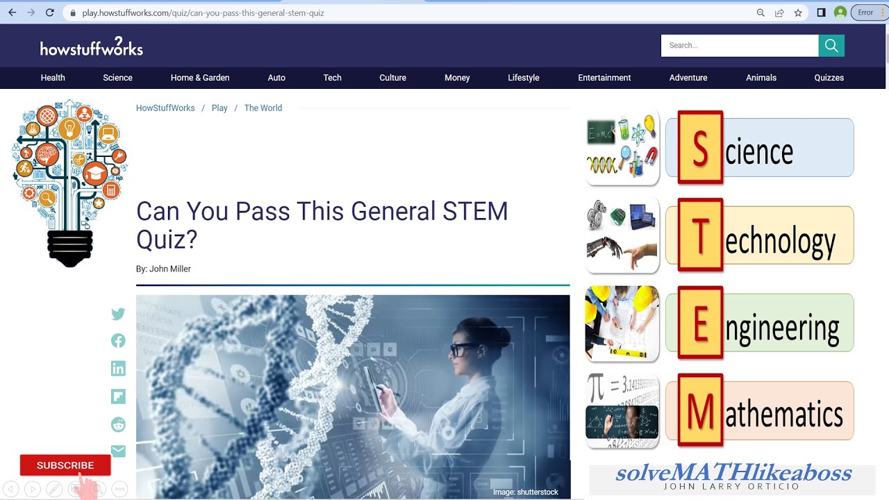 CAN YOU PASS THIS GENERAL STEM QUIZ? | TEST YOURSELF | STEM REVIEWER