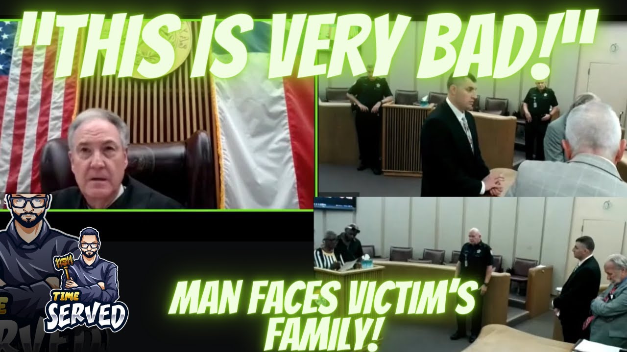 Man in Front of Judge & Faces Victim's Family