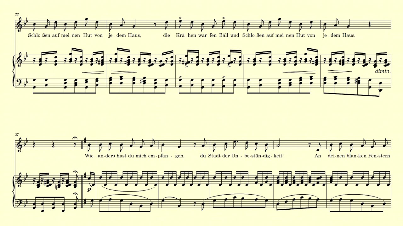 Rückblick – Franz Schubert – accompaniment in G minor