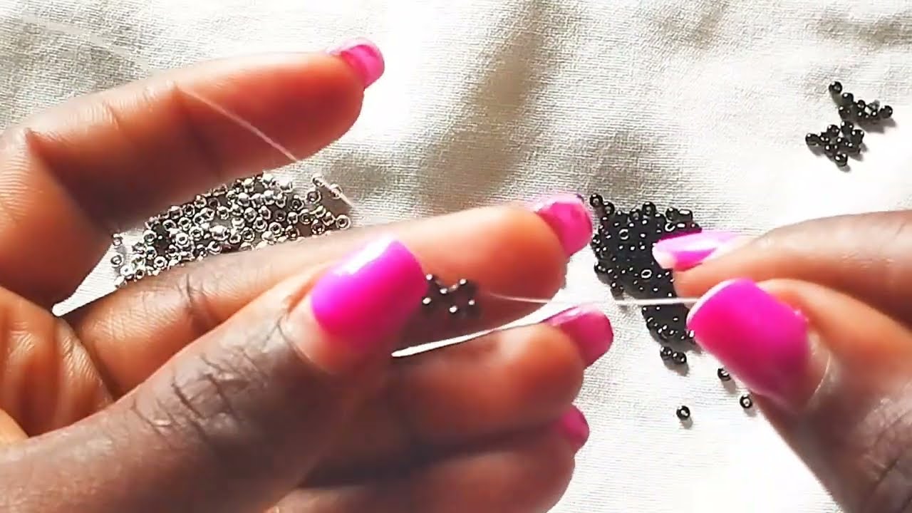 How to bead letters on a bracelet//LETTER A