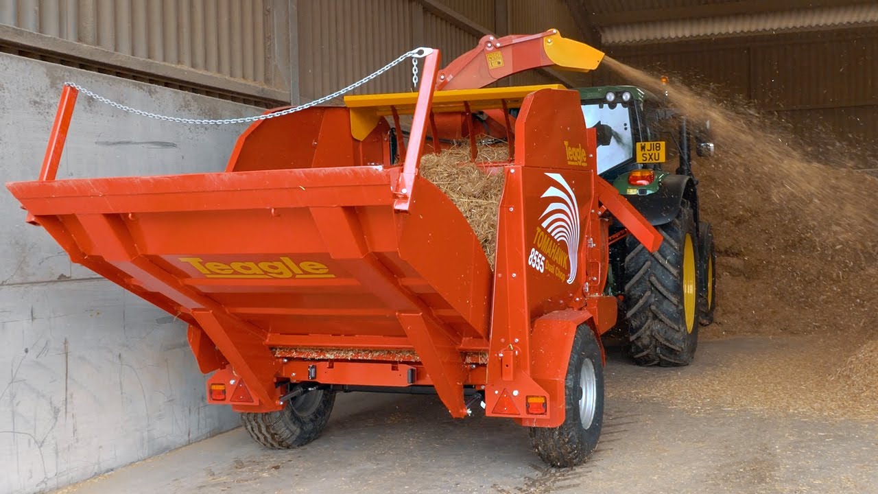 Tomahawk 8555 Dual Chop Bale Processor - chop straw short or bed long.