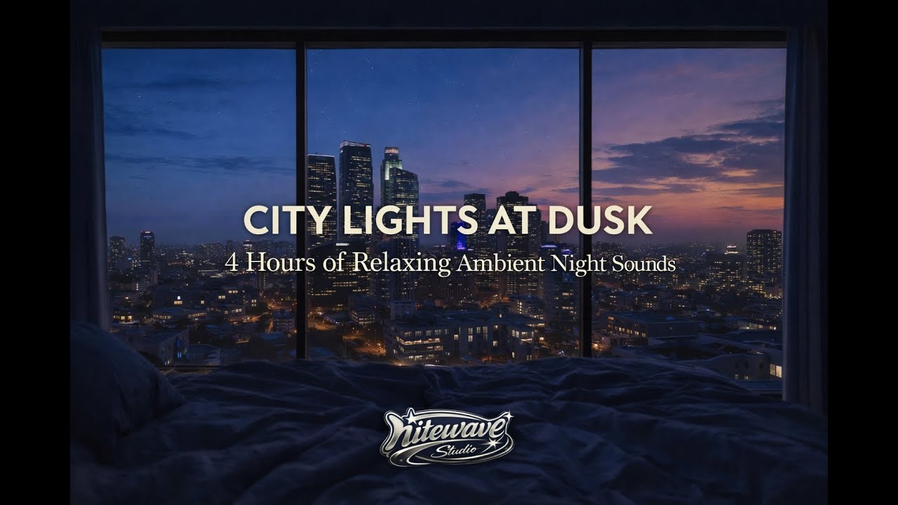 City Lights at Dusk | 4 Hours of Relaxing Ambient Night Sounds
