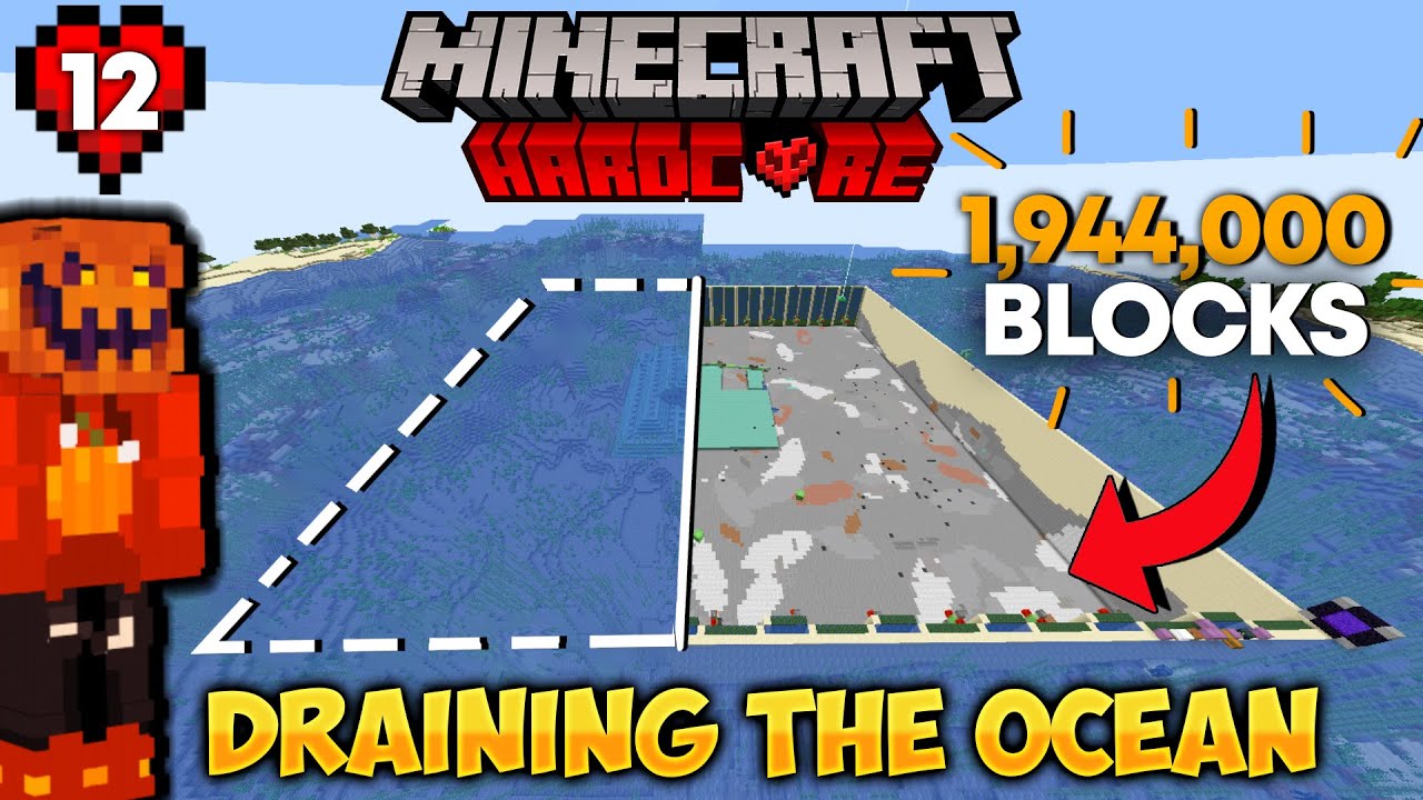 I Drained The Ocean Monument In MInecraft HARDCORE Tamil