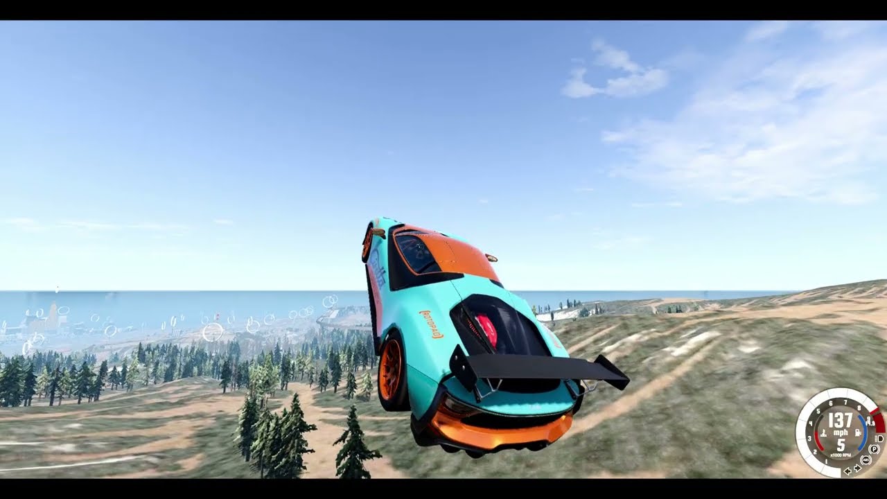 BeamNG.drive Amazing High Speed Jump Crash! 😱 | Realistic Car Destruction & Physics
