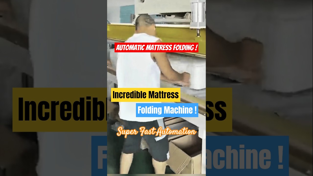 Modern Bed Factory Tech - Fast Mattress Folding & Packing