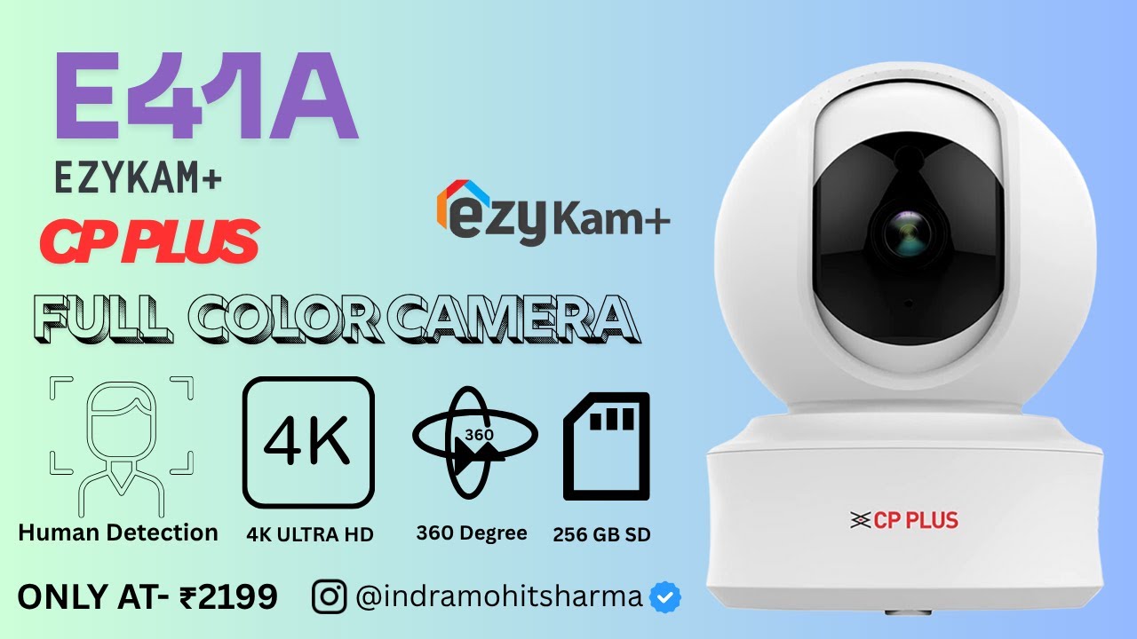 CP PLUS E41A EZYKAM+ QUAD 4K  WIFI CAMERA || UNBOXING AND COMPLETE SETUP
