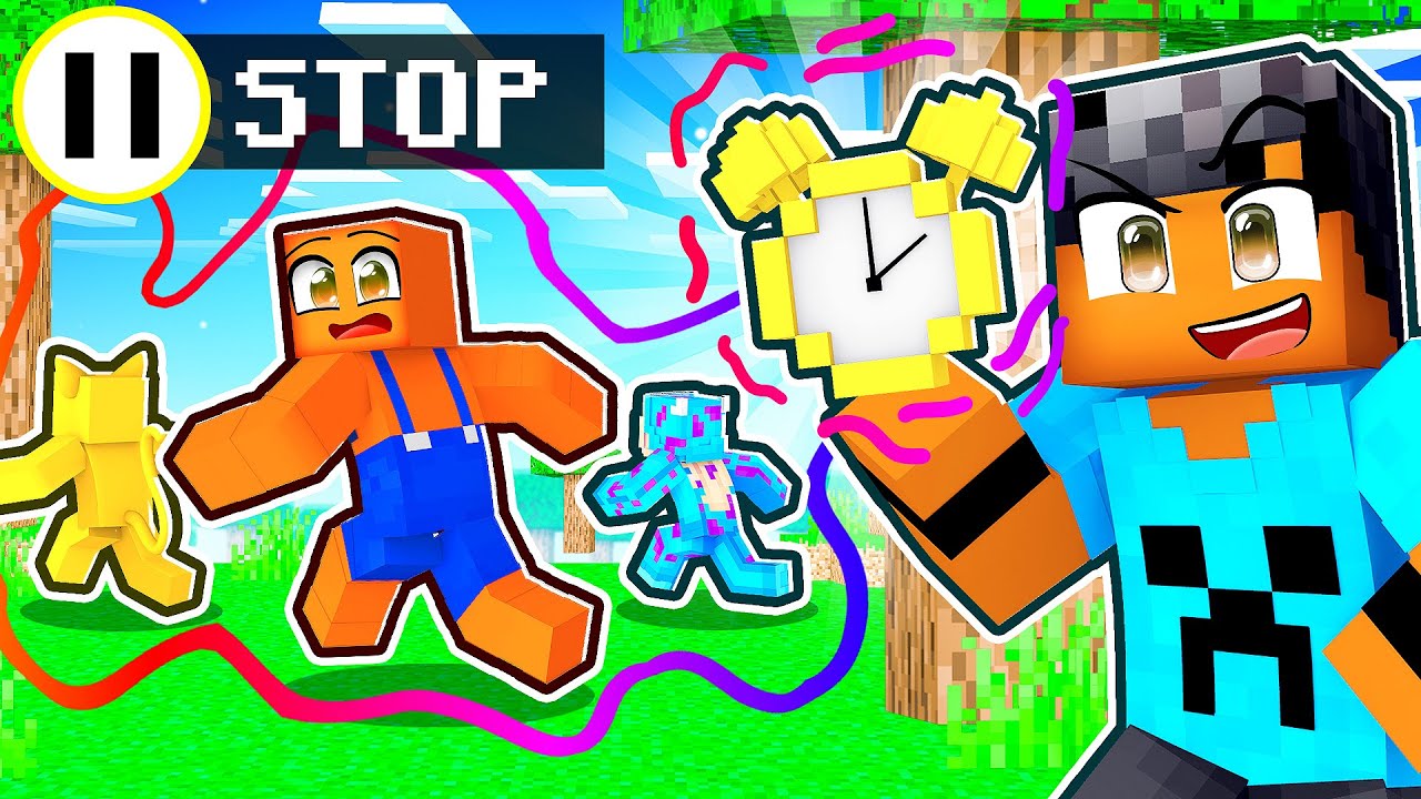Parei o Tempo para Trapacear no Esconde Esconde do Minecraft!