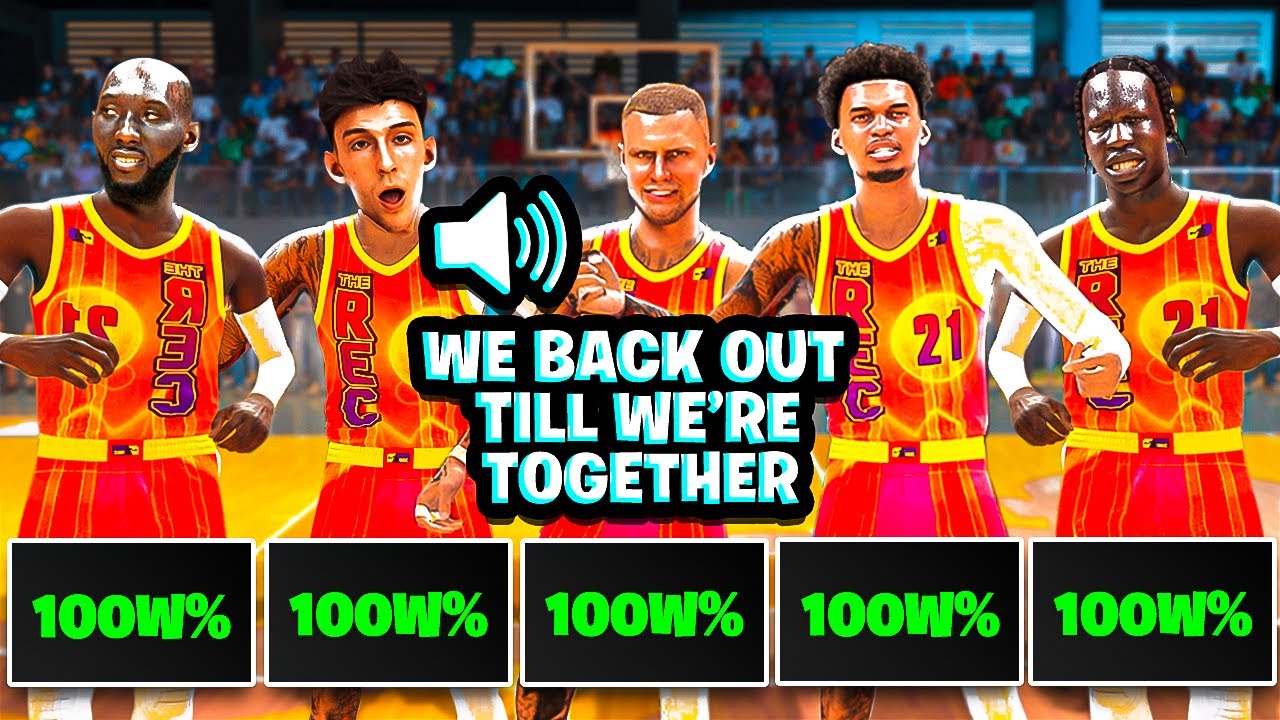 This TEAM CHEATS to VS REC RANDOMS as A TEAM in NBA2K24