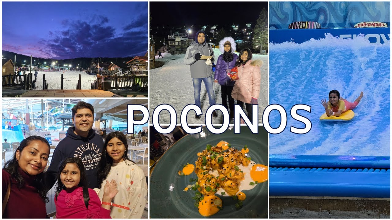 Pocono Mountains Pennsylvania Vlog Day 1 | Camelback Resort, Snow Tubing, Aquatopia | NYC to Poconos