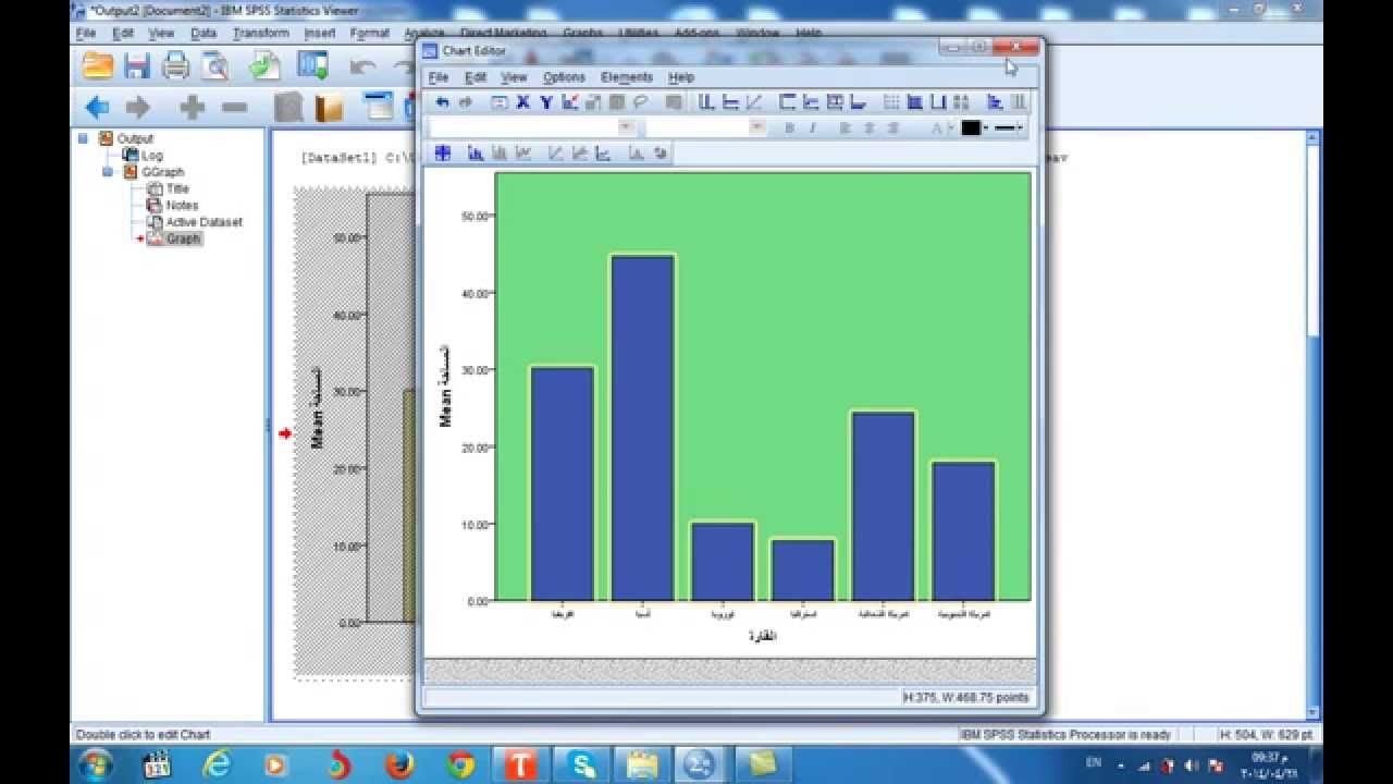 الدرس السادس :- الرسم البياني Graph في برنامج SPSS الجزء الاول