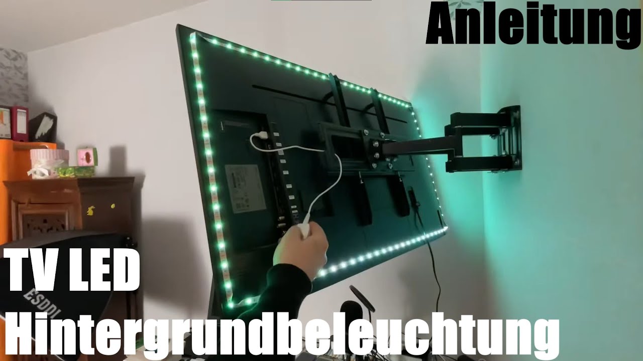 TV Hintergrundbeleuchtung LED Montage ohne 90 Grad Verbinder - LED TV Lichtleiste Montage Anleitung