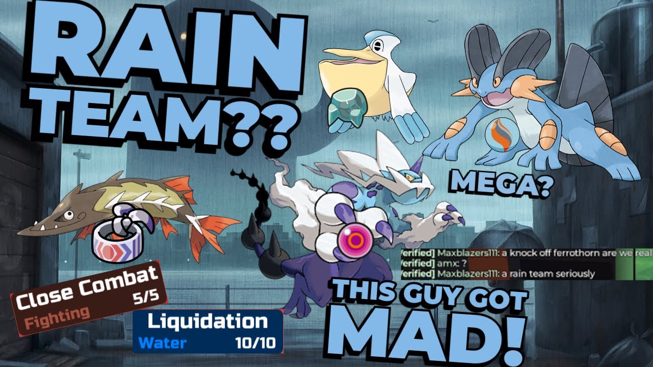 NEW REVAMPED RAIN TEAM IS WAYY TOO STRONG NOW!! POKEMON BRICK BRONZE PVP