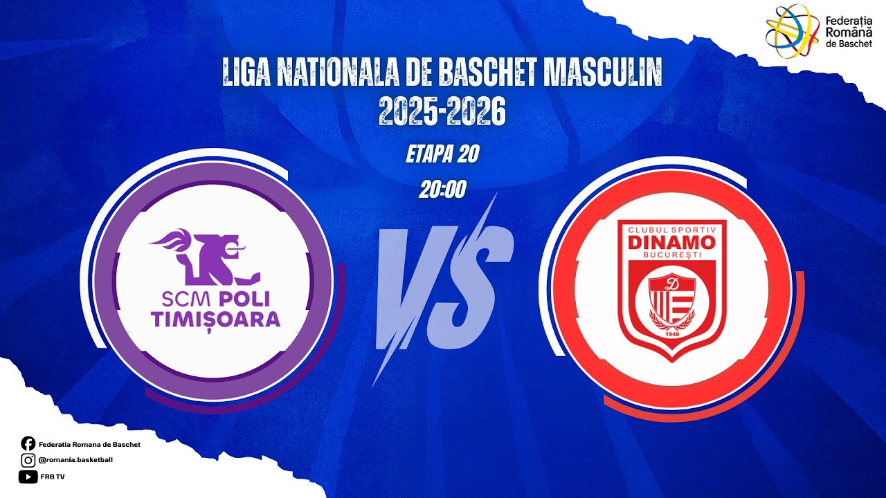 Liga Nationala de Baschet Masculin 25/26 - CS SCM Politehnica Timișoara vs CS Dinamo București