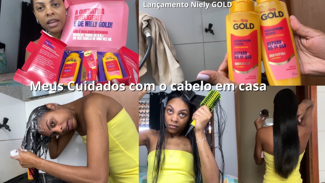 MEUS CUIDADOS COM MEU CABELO ALISADO ROTINA COMPLETA 