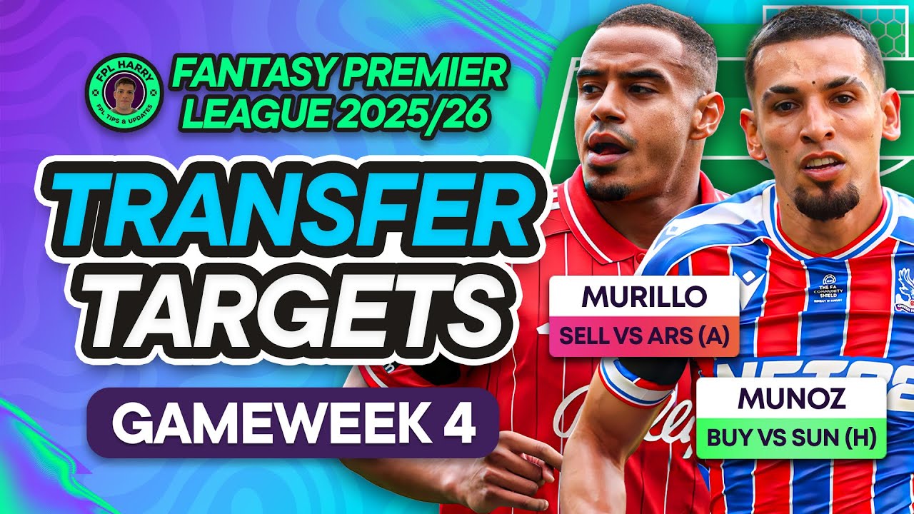 MY FPL GW4 TRANSFER TARGETS! ♻️ Munoz & Mateta! 🦅| Fantasy Premier League Tips 2025/26
