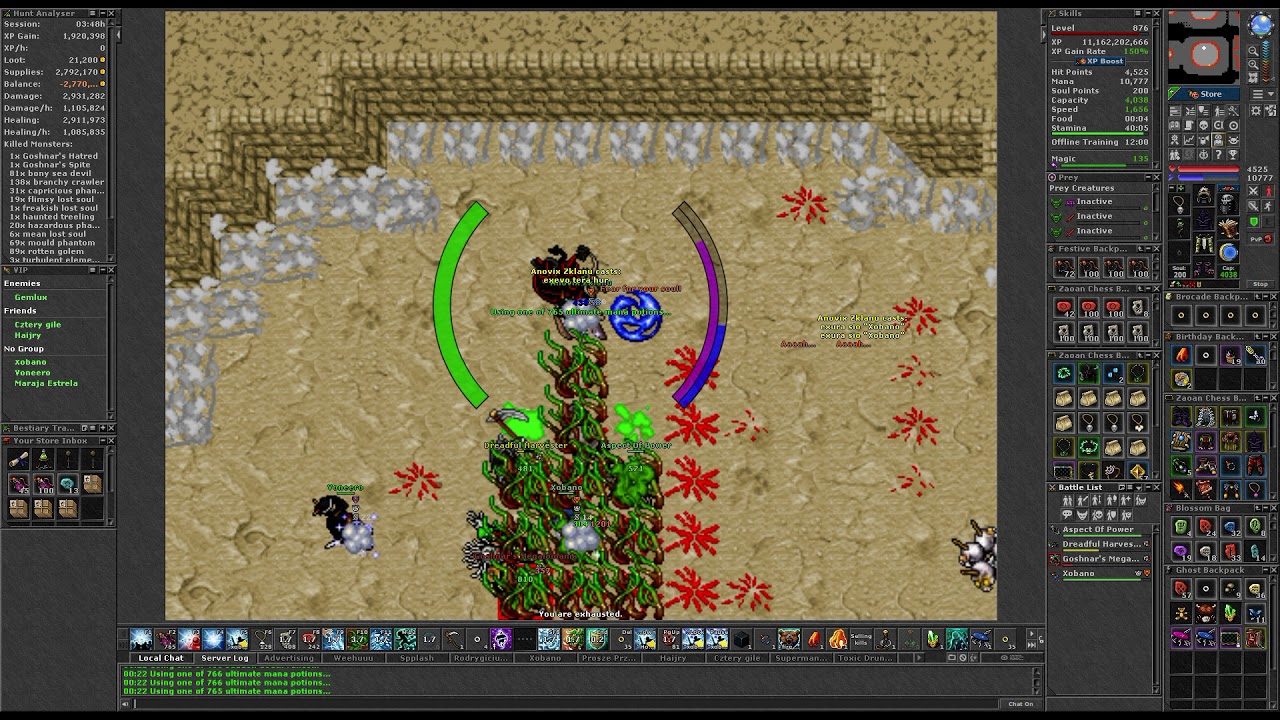 Tibia furia soul war '5 + bag you desire