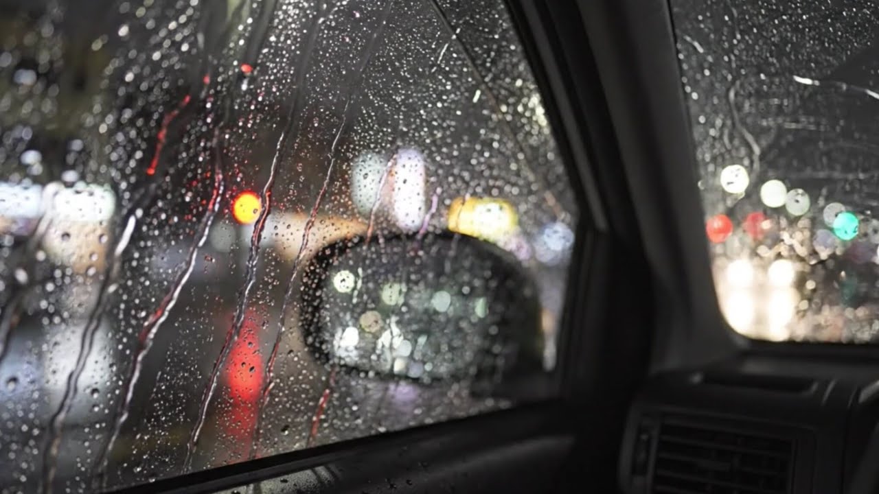 Parked Car in the Rain – No Music, Just Pure Rain Sounds