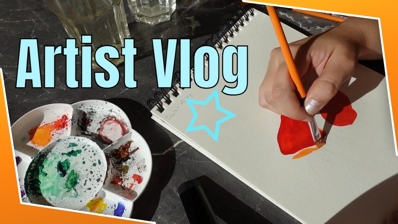 Artist Vlog ♡ Drawing for art challenges, baking a Linzer cake | Austria