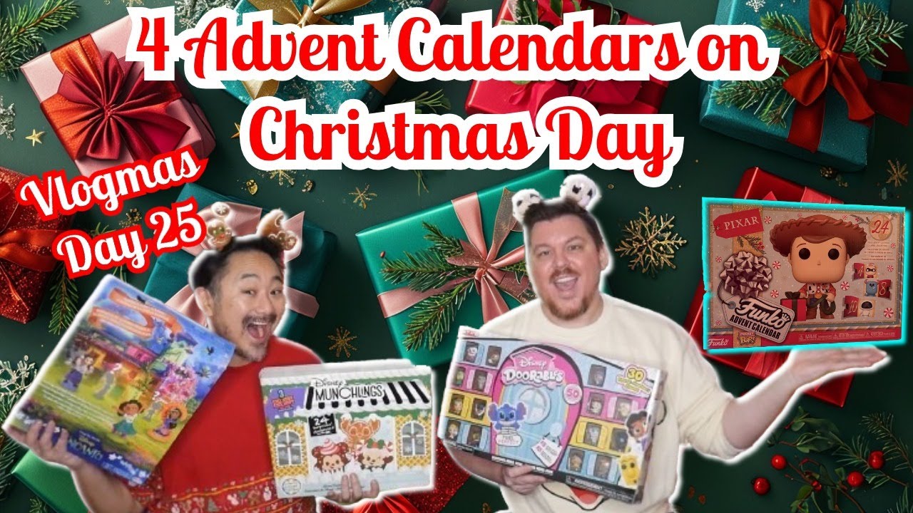 Unwrapping 4 Advent Calendars on CHRISTMAS DAY! 🎄 Vlogmas Day 25 🎁