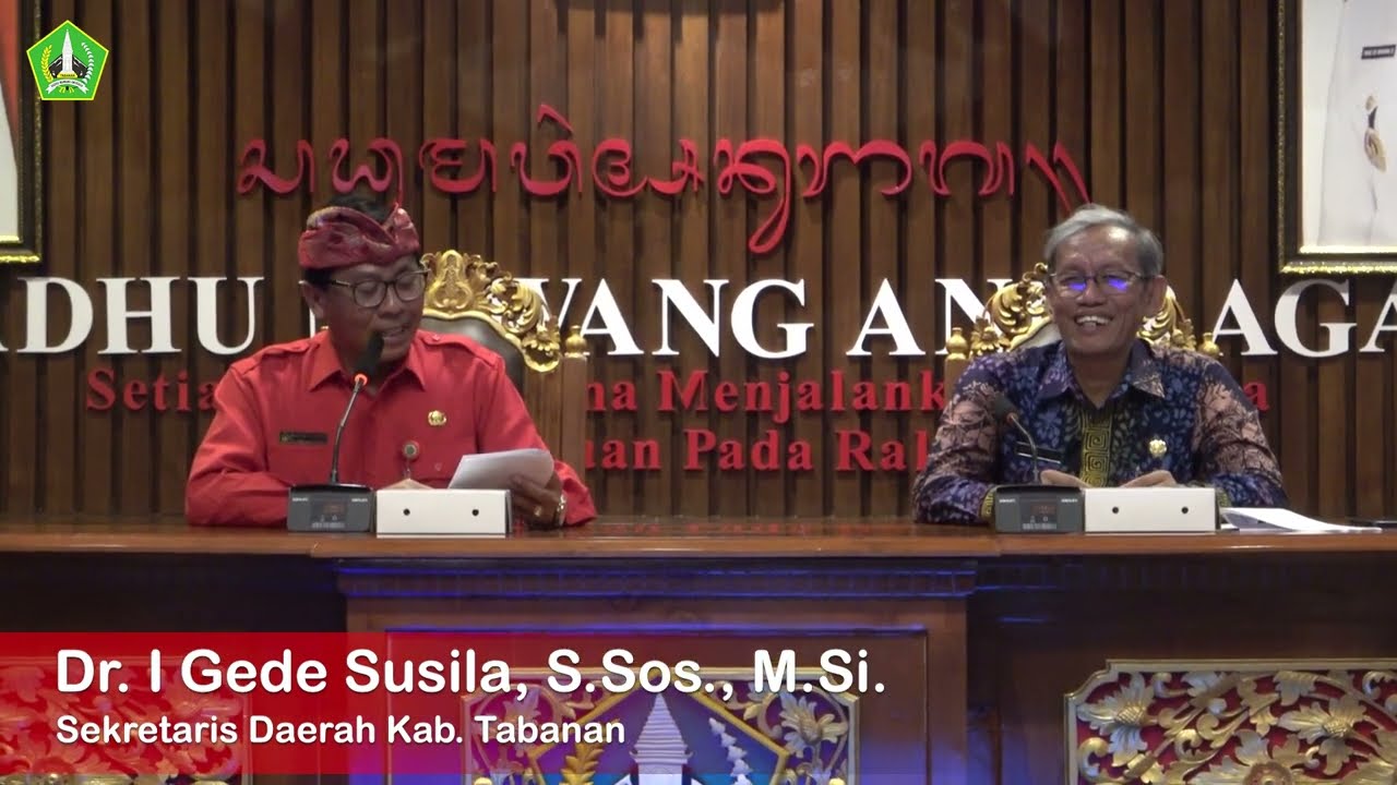 Pemkab Tabanan Menerima Kunker Kabupaten Sleman