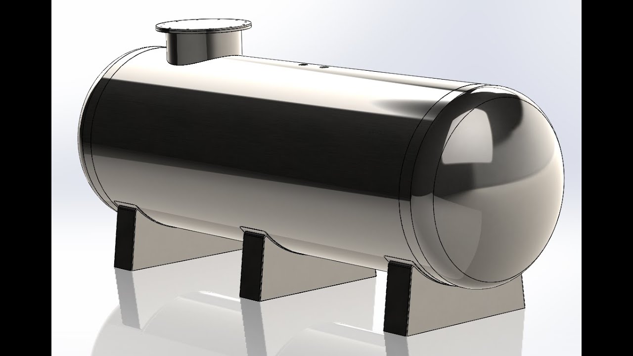 Horizontal tank SOLIDWORKS - Part 1