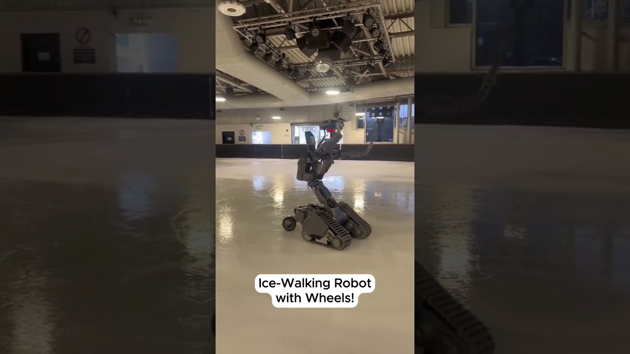 Disney's ice-skating robot is pure magic! ❄️🤖✨ Gliding into the future with wheels for legs! (🎥: @
