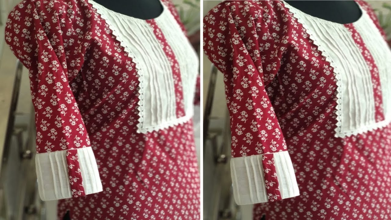 Beautiful Pintucks Sleeves Design making | Cuff Sleeves Design with Pintucks