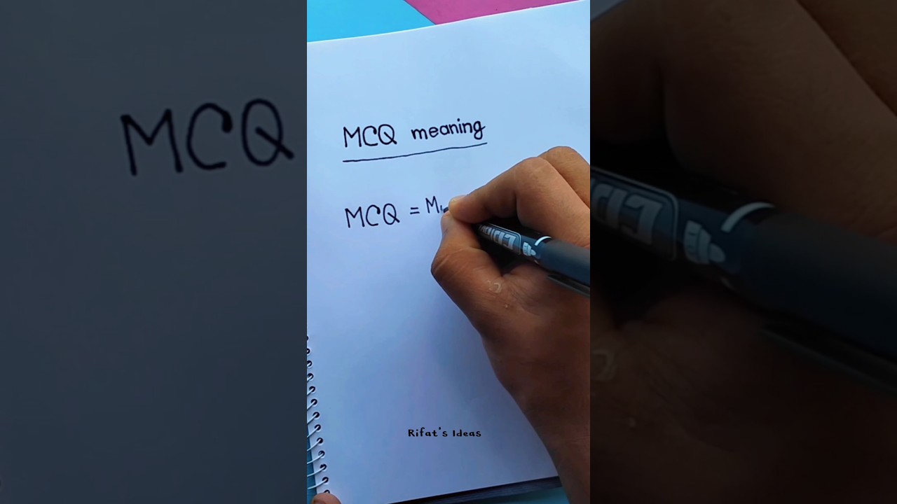 MCQ meaning #shortsfeed #shortsvideo #rifatsideas #shorts