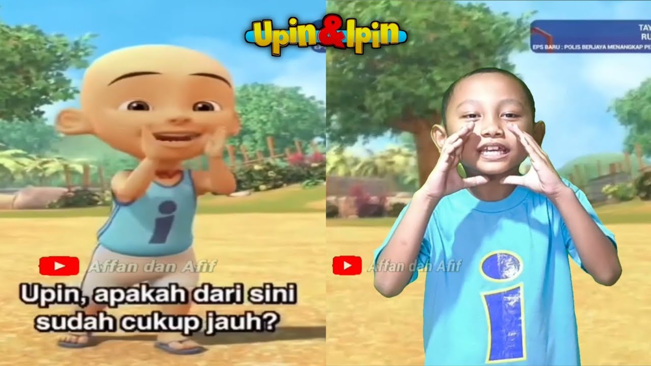 Upin Ipin Main Polisi tangkap Penjahat || Tiru aksi Upin Ipin