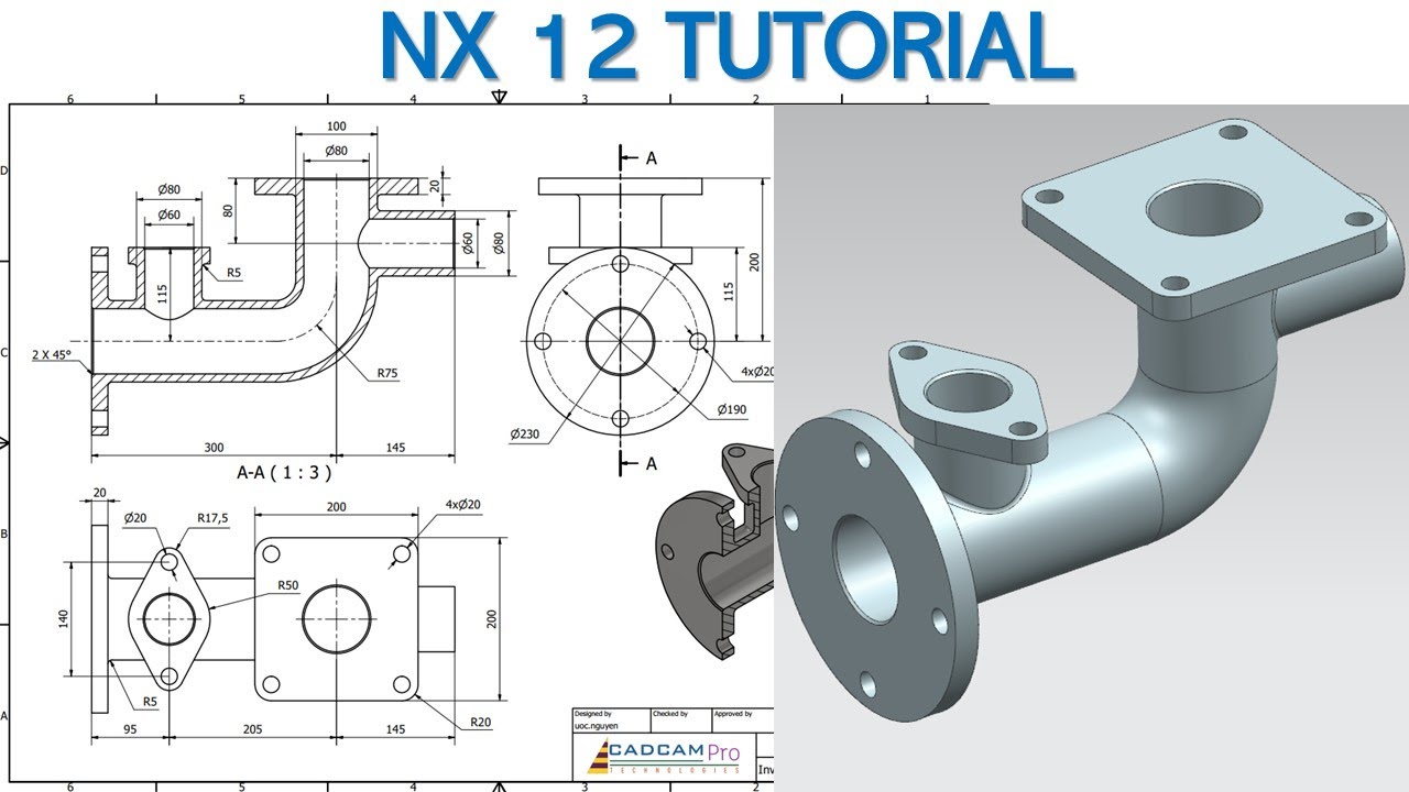 NX 12 Tutorial #49 | 3D Model Basic Beginners | cad cam tutorial