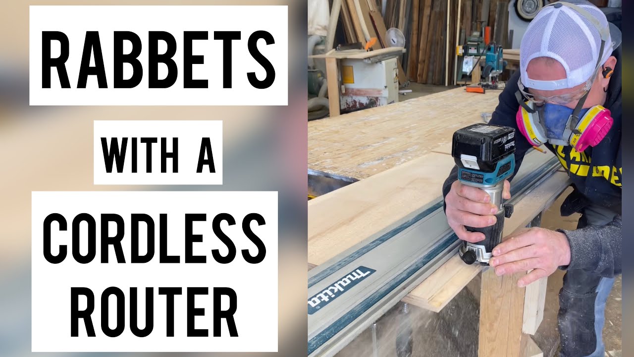 Rabbet cuts with the cordless router #shorts