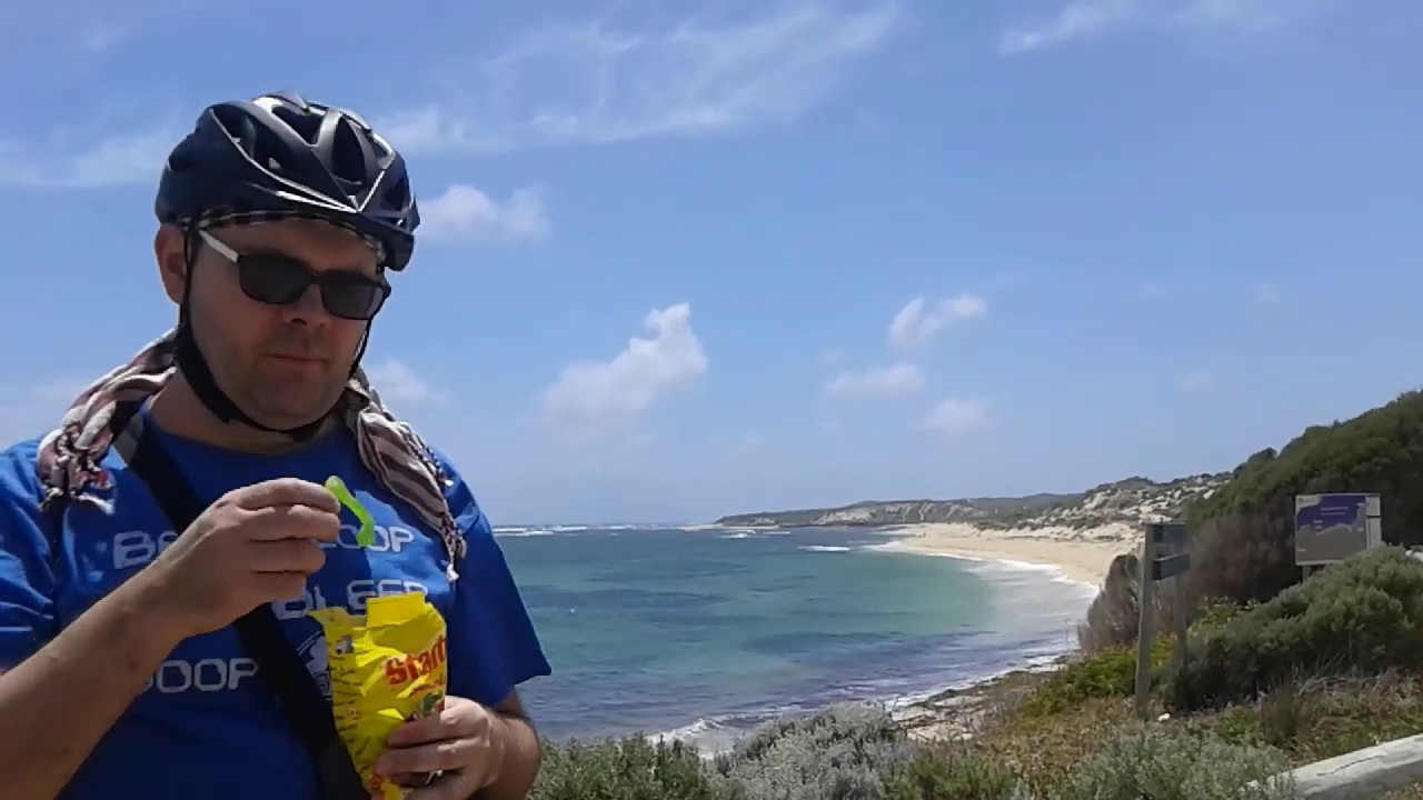 Eating Starburst Snakes on a Beach Near Margaret River, Australia.